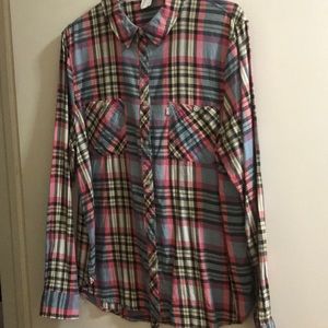 Worn one time plaid long sleeve Levi’s shirt
